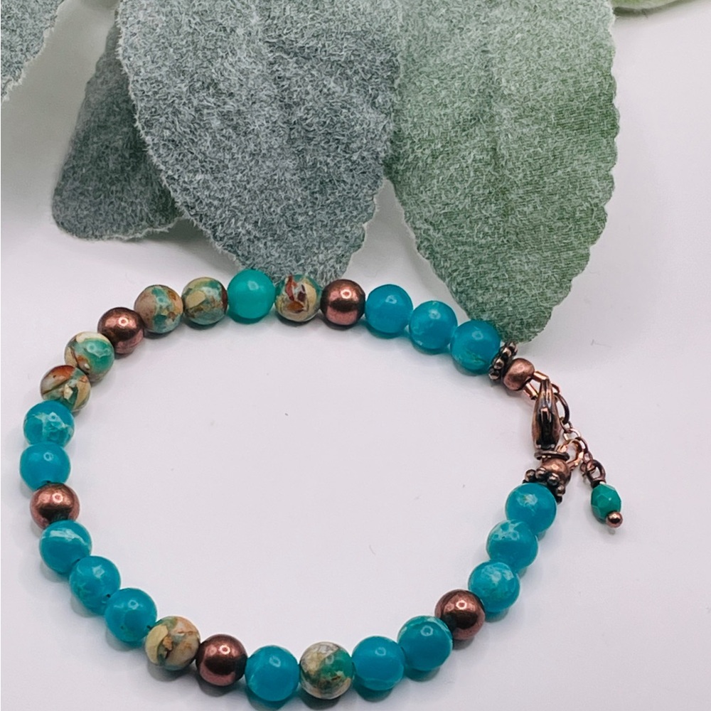Bracelet Southwest Style semi precious Serpentine  7 1/2” length